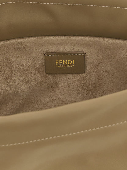 Beige Lamb Leather Handbag