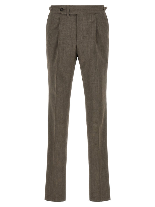 Brown Wool Dress Pants