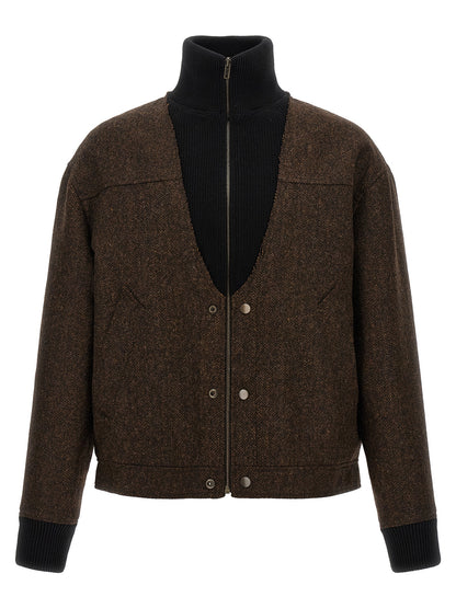 Brown Wool Bomber