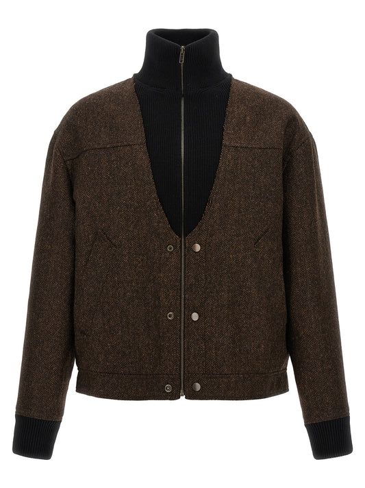 Brown Wool Bomber
