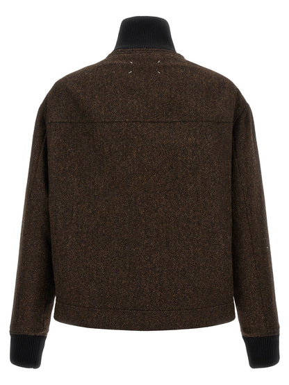 Brown Wool Bomber