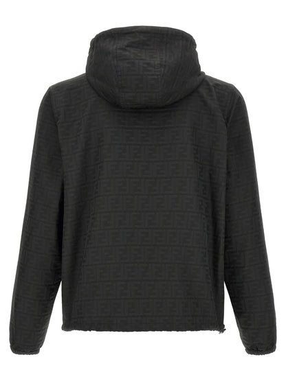 Black Polyester Shell Jacket
