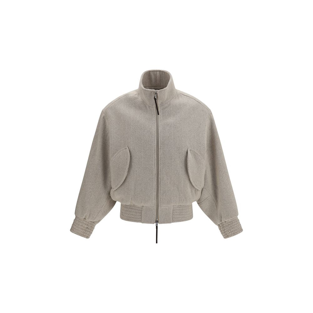 Beige Wool Oves Aries Bomber