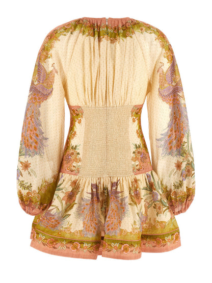 Multicolor Cotton Short Dress