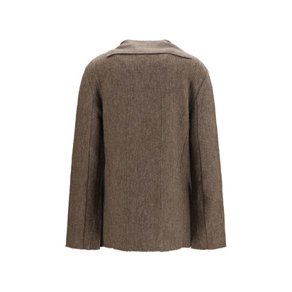 Brown Wool Oves Aries Full-Length Jacket