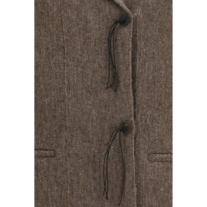 Brown Wool Oves Aries Full-Length Jacket
