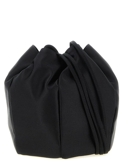 Black Viscose Shoulder Bag