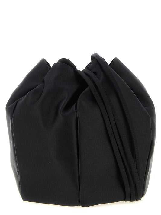 Black Viscose Shoulder Bag