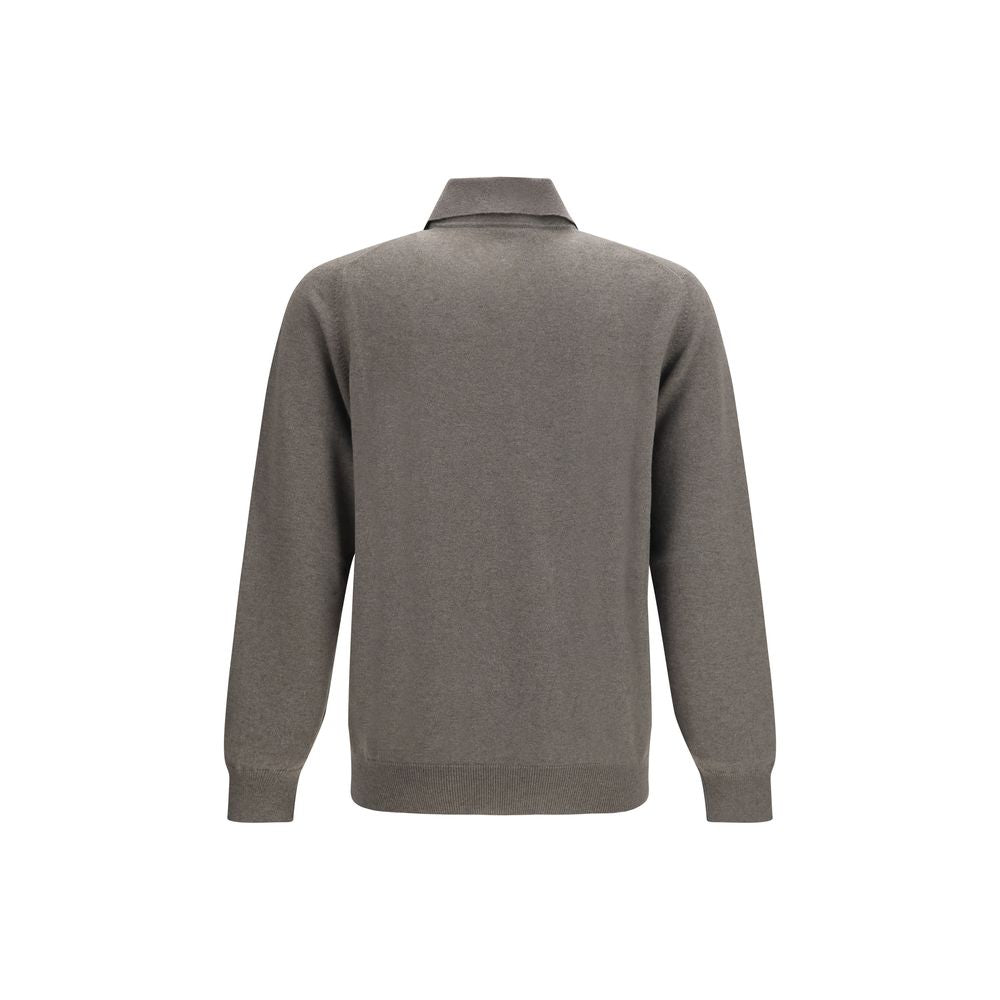 Brown Cashmere Polo Shirt