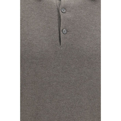 Brown Cashmere Polo Shirt