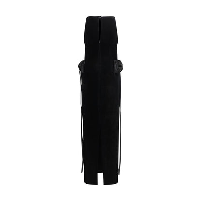 Black Polyester Casual Dress