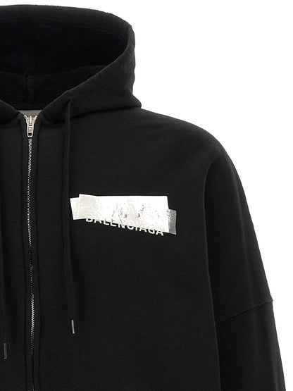 Black Cotton Sweatshirt