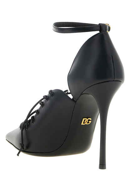 Black Calfskin High Heel Pumps