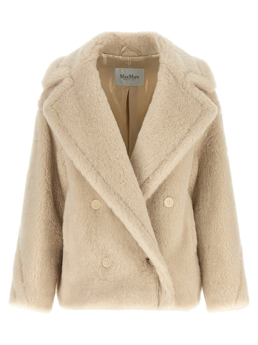White Alpaca Leather Coat