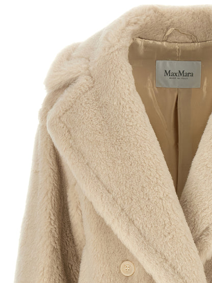 White Alpaca Leather Coat