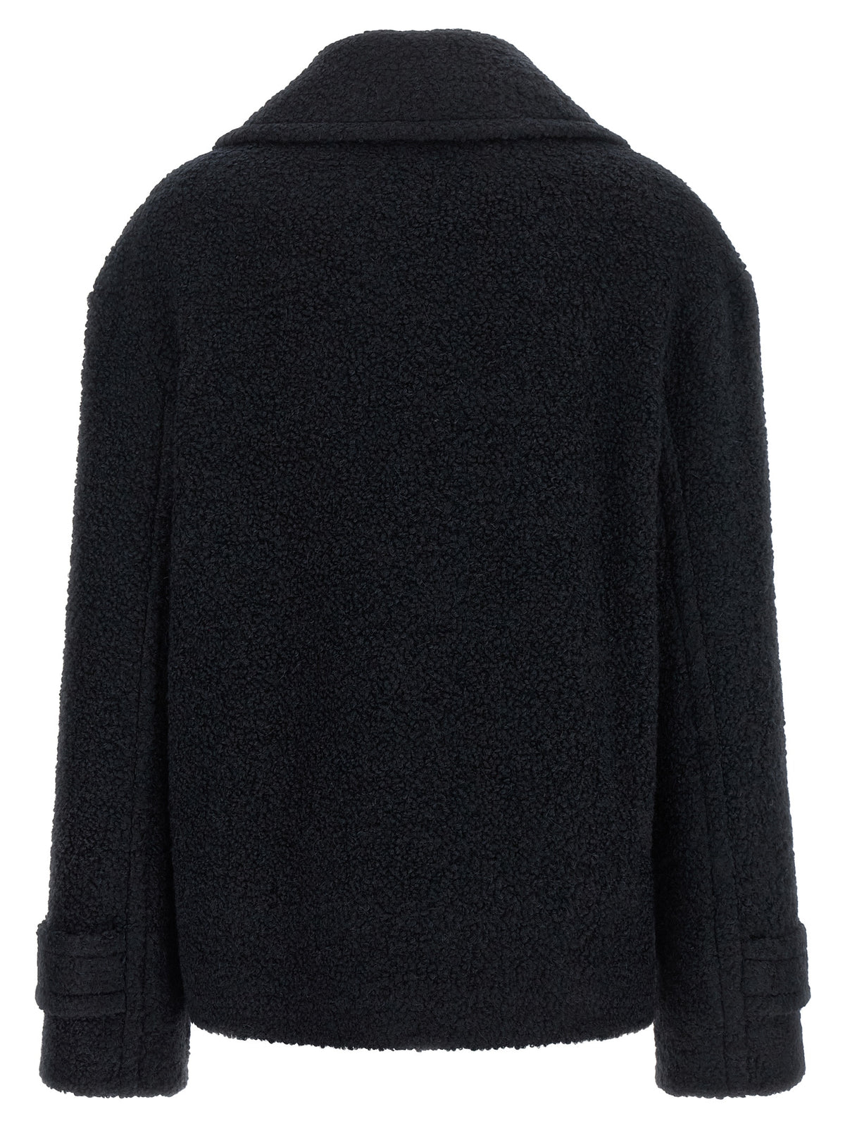 Blue Alpaca Leather Coat