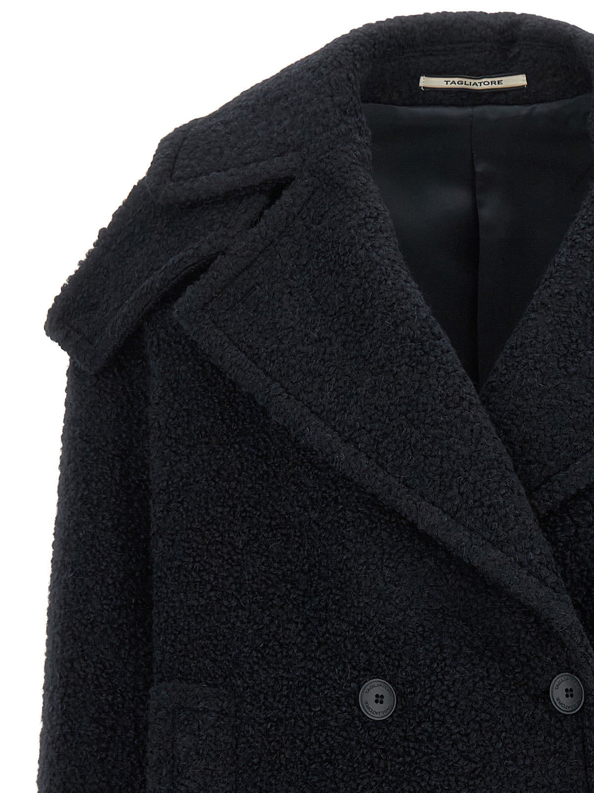 Blue Alpaca Leather Coat