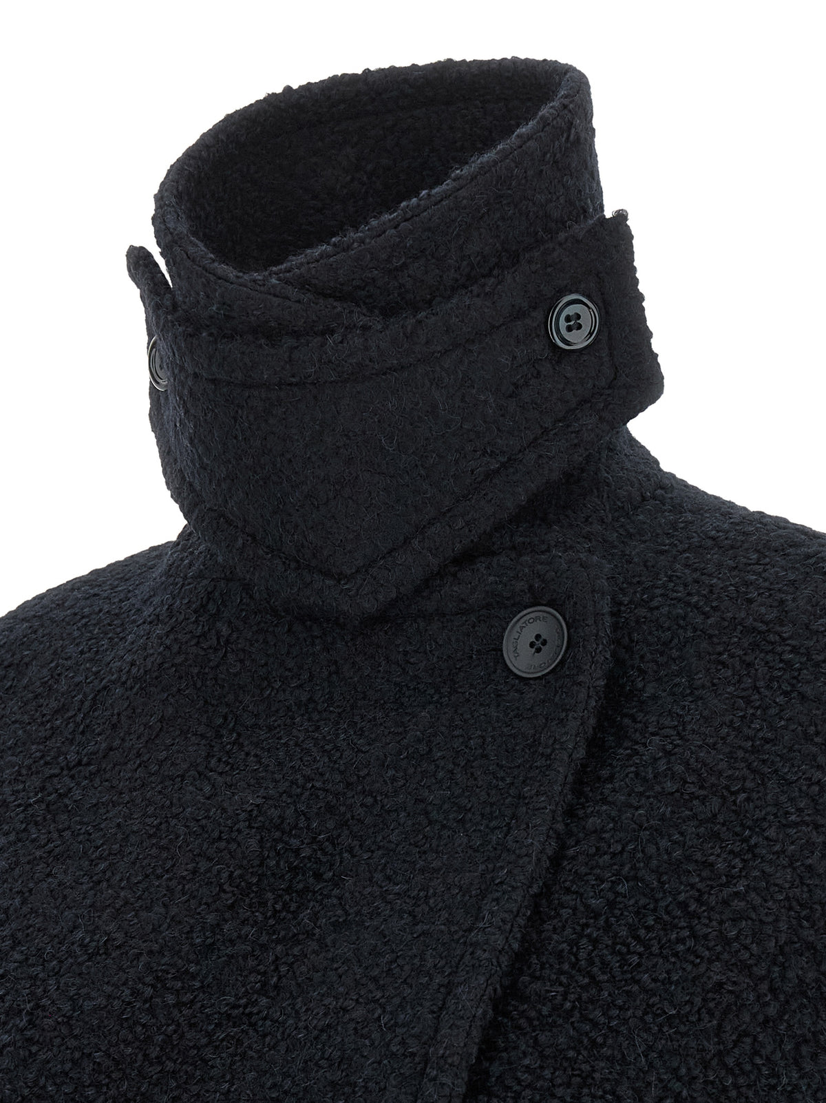 Blue Alpaca Leather Coat