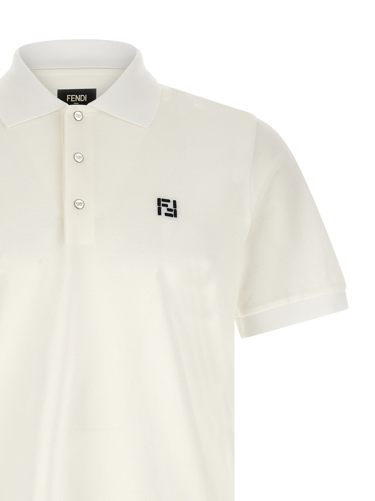 White Cotton Polo Shirt