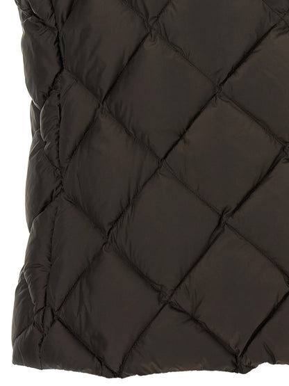 Brown Polyester Sleeveless Jacket