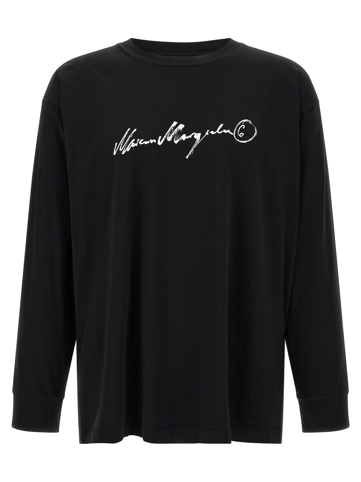Black Cotton Long Sleeve T-Shirt