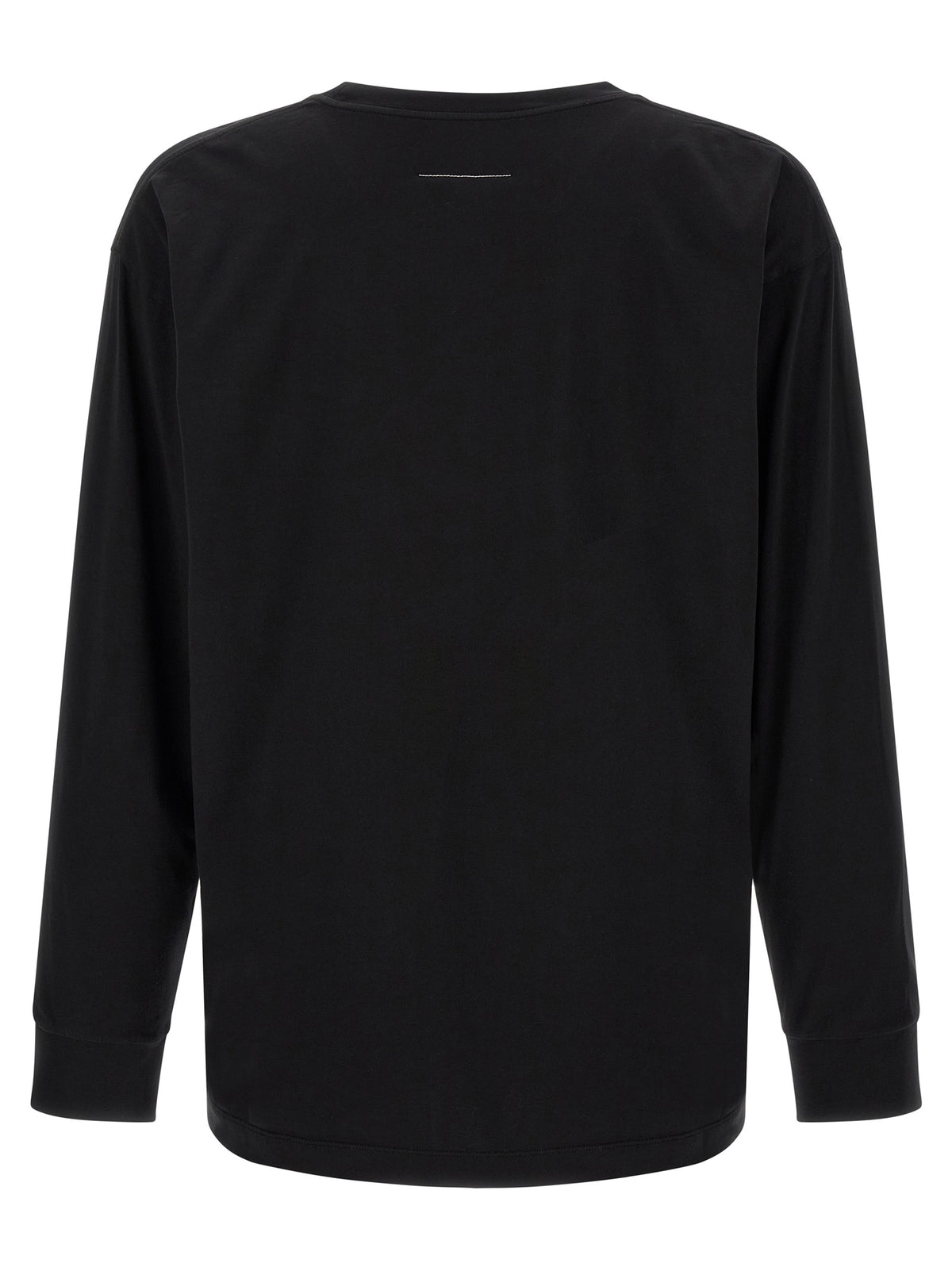 Black Cotton Long Sleeve T-Shirt