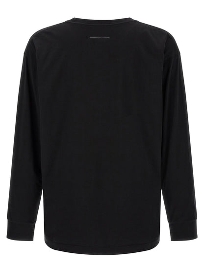 Black Cotton Long Sleeve T-Shirt