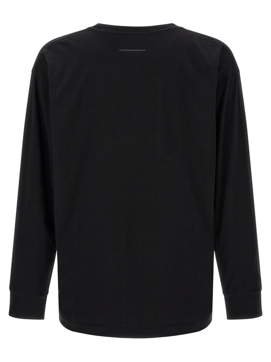 Black Cotton Long Sleeve T-Shirt