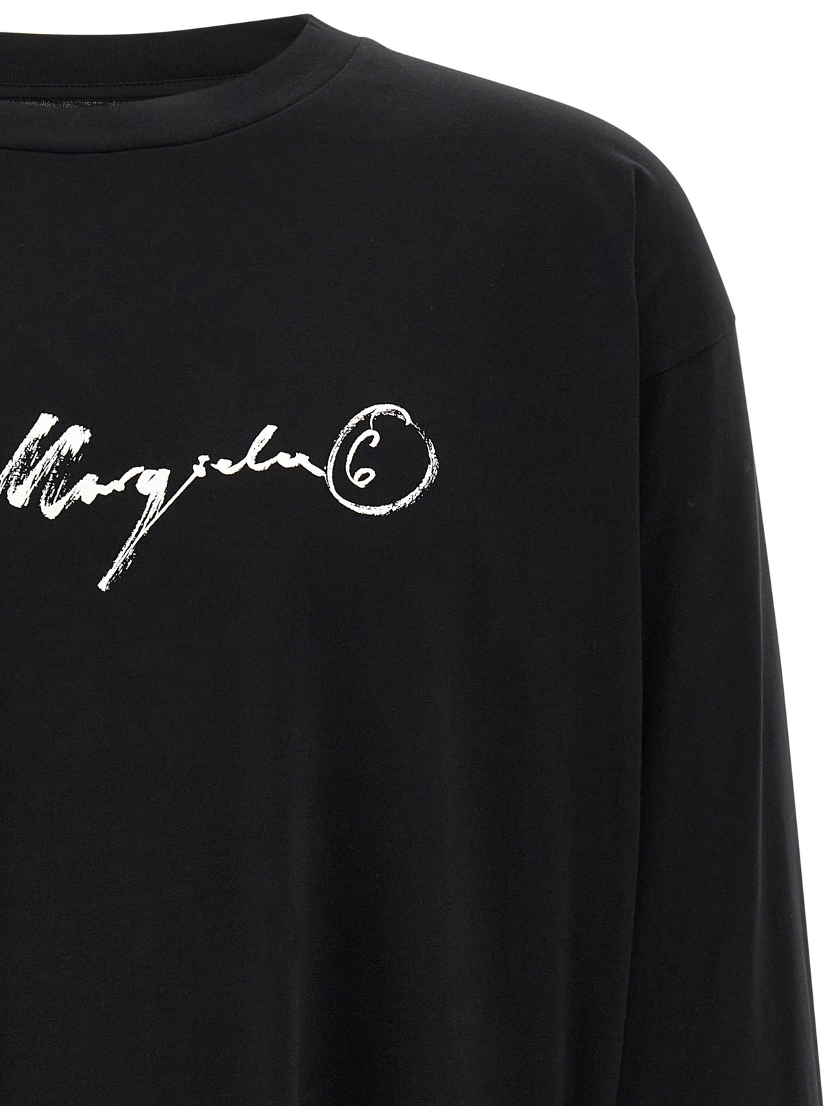 Black Cotton Long Sleeve T-Shirt