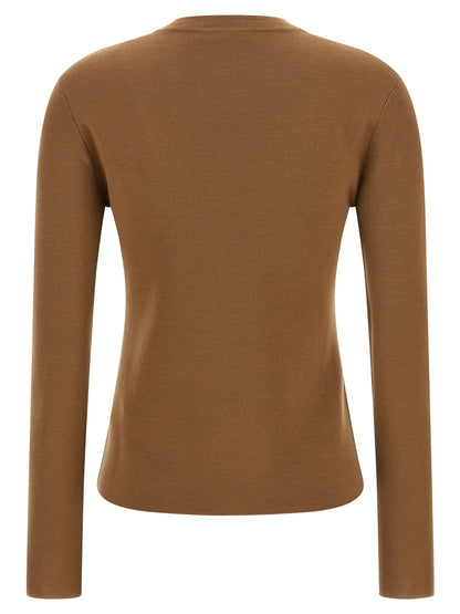 Beige Virgin Wool Cardigan