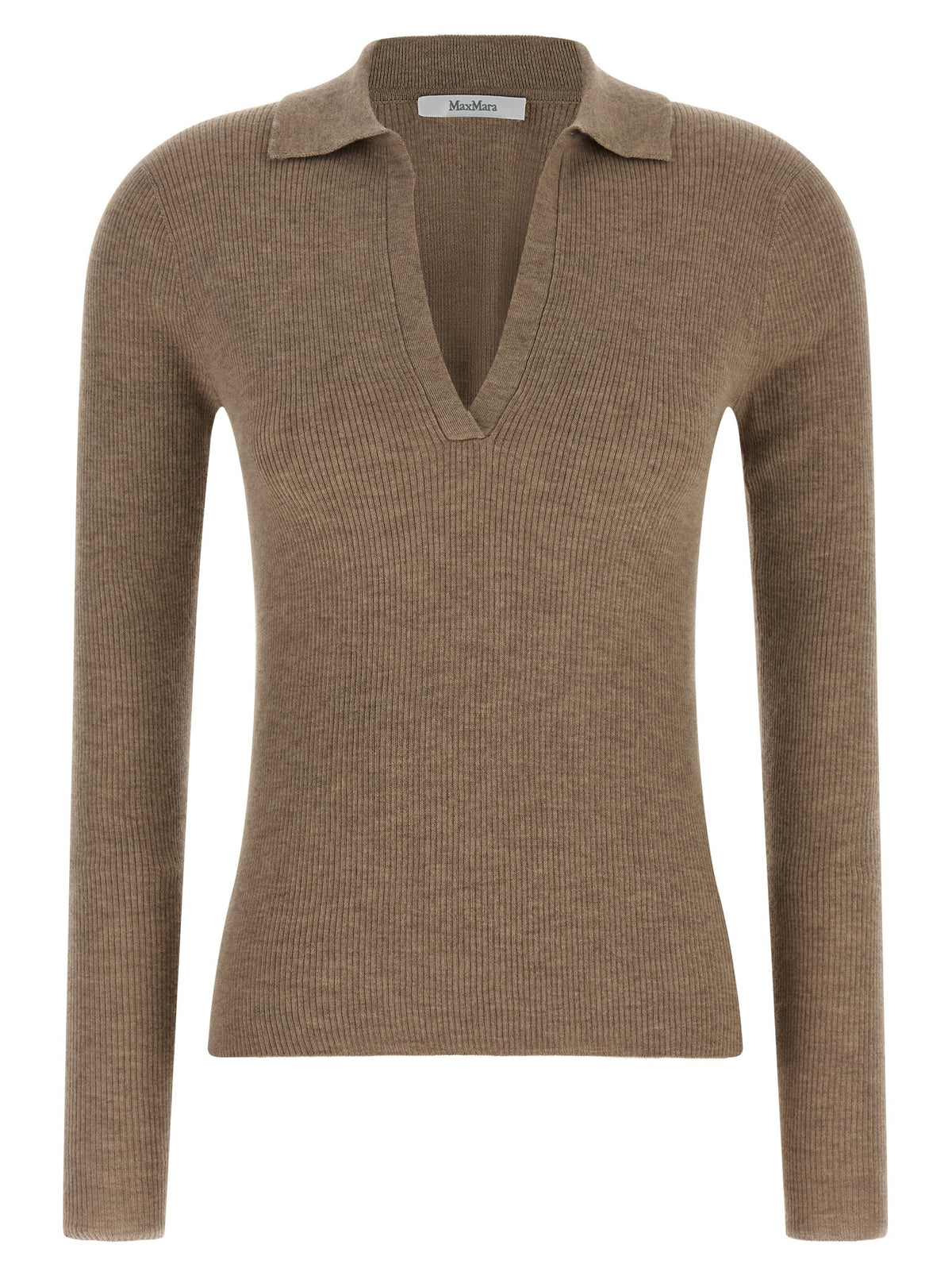 Beige Cashmere Polo Shirt