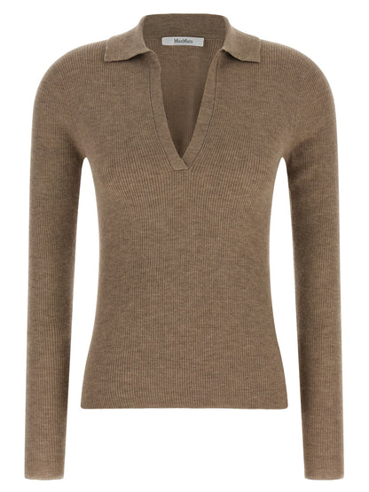 Beige Cashmere Polo Shirt