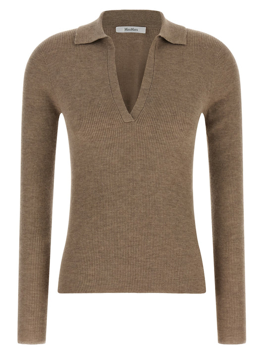 Beige Cashmere Polo Shirt