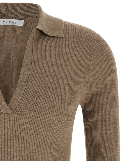 Beige Cashmere Polo Shirt