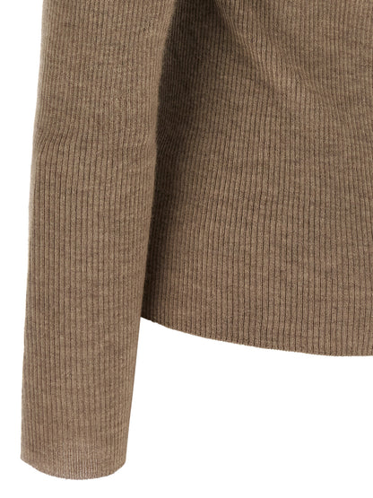 Beige Cashmere Polo Shirt