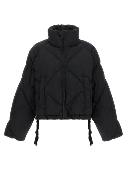 Black Polyamide Full-Length Jacket