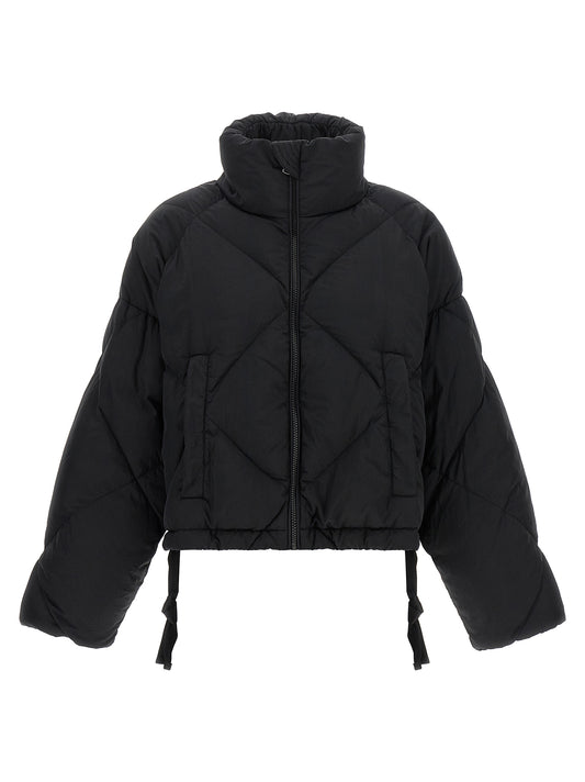 Black Polyamide Full-Length Jacket