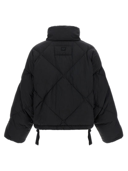 Black Polyamide Full-Length Jacket