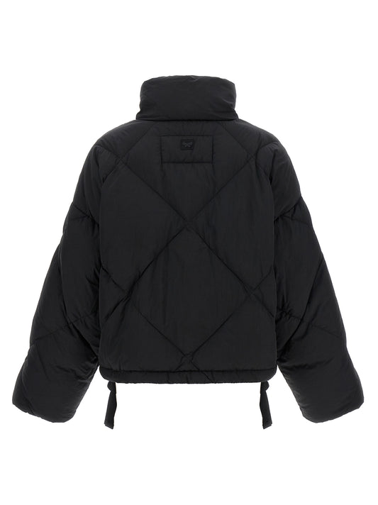 Black Polyamide Full-Length Jacket