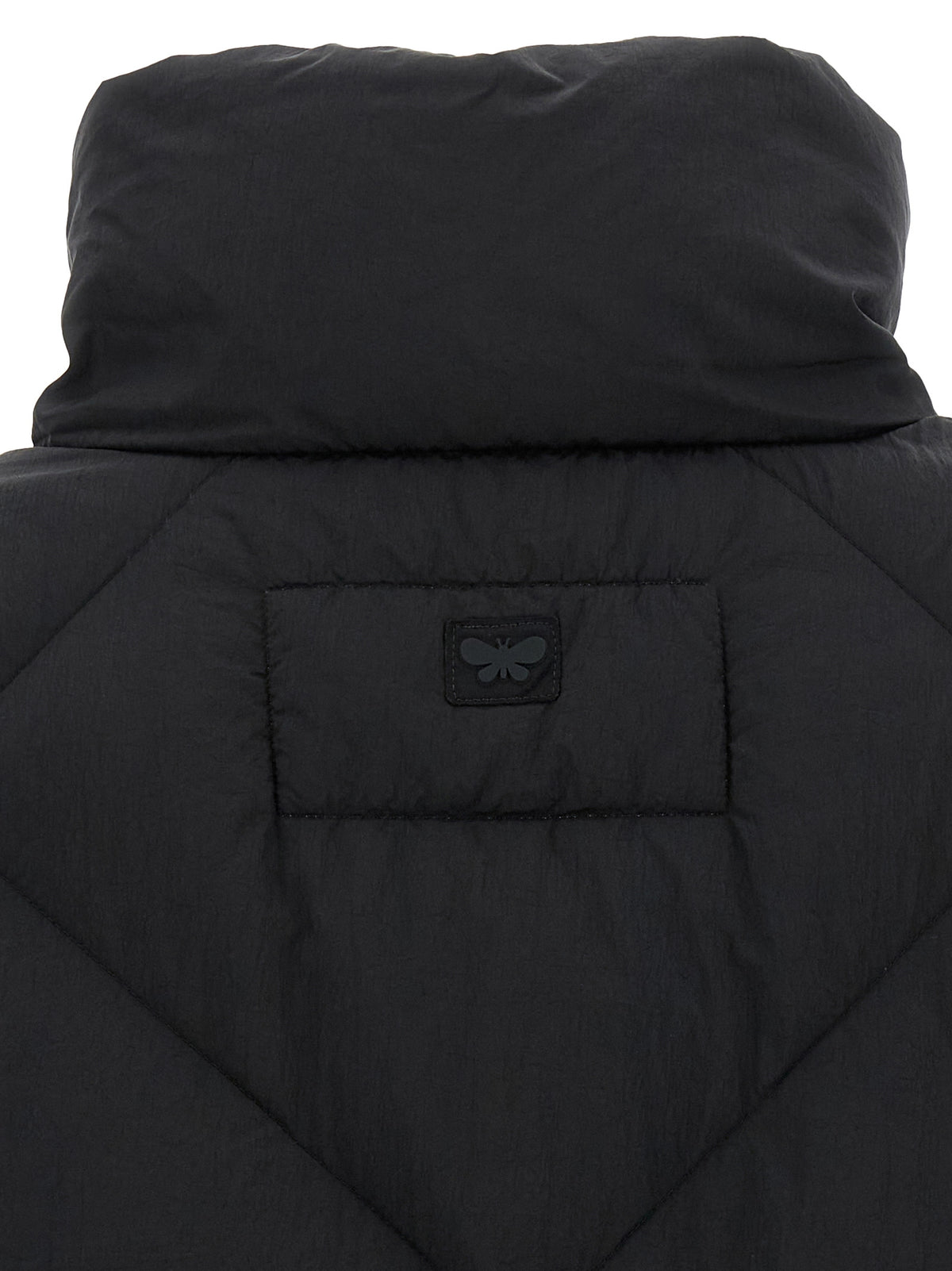 Black Polyamide Full-Length Jacket