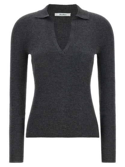 Gray Cashmere Polo Shirt