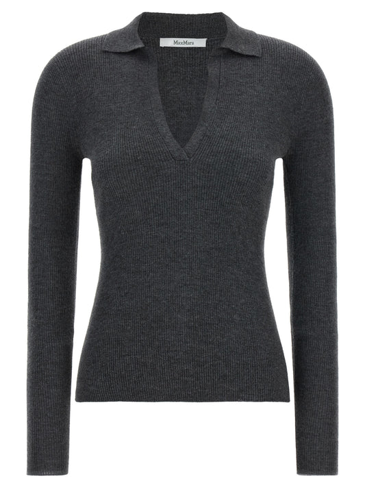 Gray Cashmere Polo Shirt