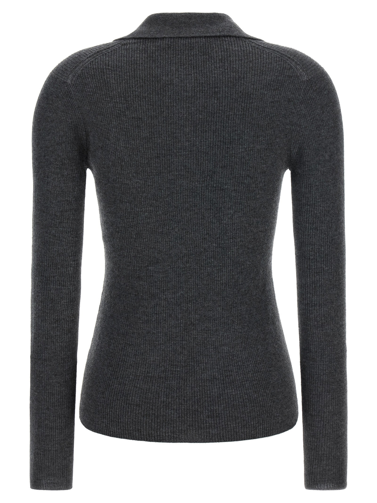 Gray Cashmere Polo Shirt