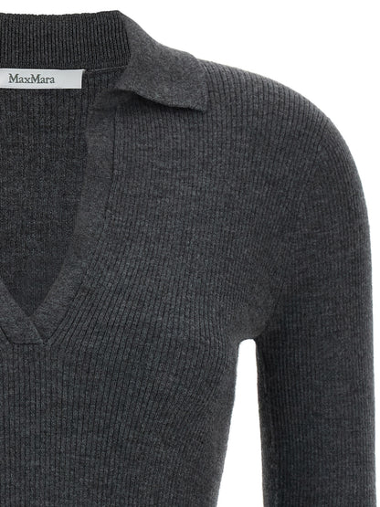 Gray Cashmere Polo Shirt