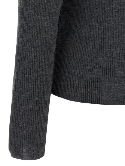 Gray Cashmere Polo Shirt