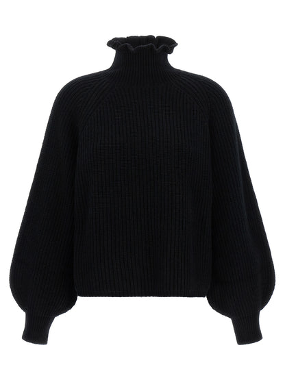 Black Wool Cardigan
