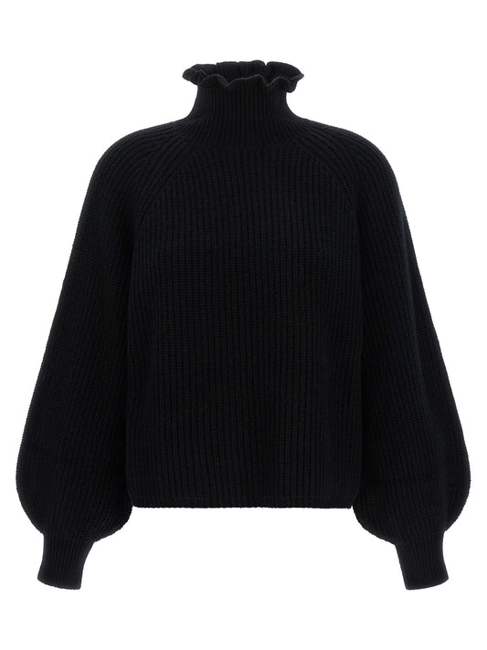 Black Wool Cardigan