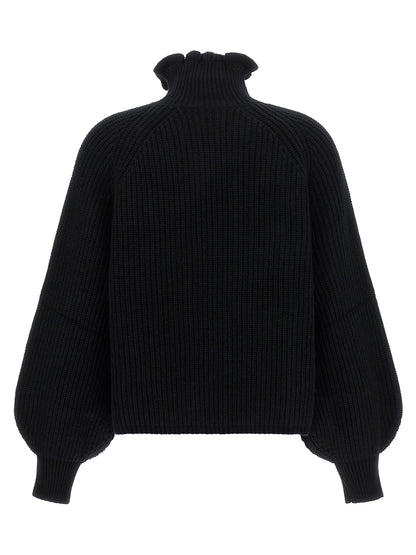 Black Wool Cardigan