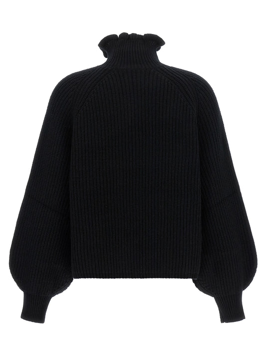 Black Wool Cardigan