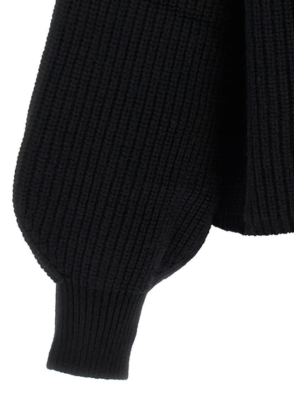 Black Wool Cardigan